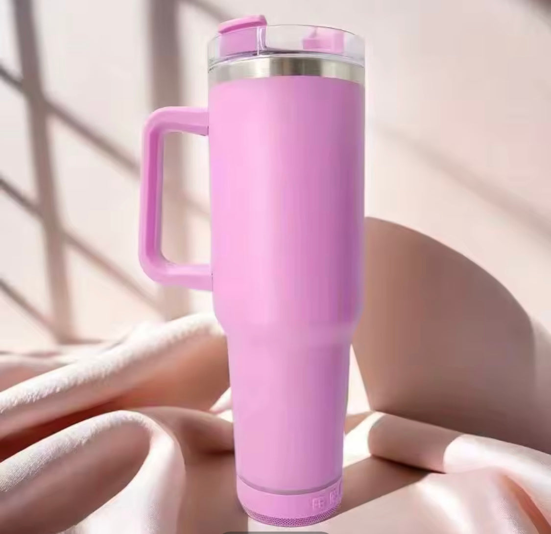 Double Vacuum Bluetooth Audio Car Tumbler, Tumbler With Handle Lid Straw, Stainless Steel Vacuum Insulated Car Mug, Thermal Iced Bottle Double Vacuum Bluetooth Audio Car Tumbler, Tumbler With Handle Lid Straw, Stainless Steel Vacuum Insulated Car Mug, Thermal Iced Bottle